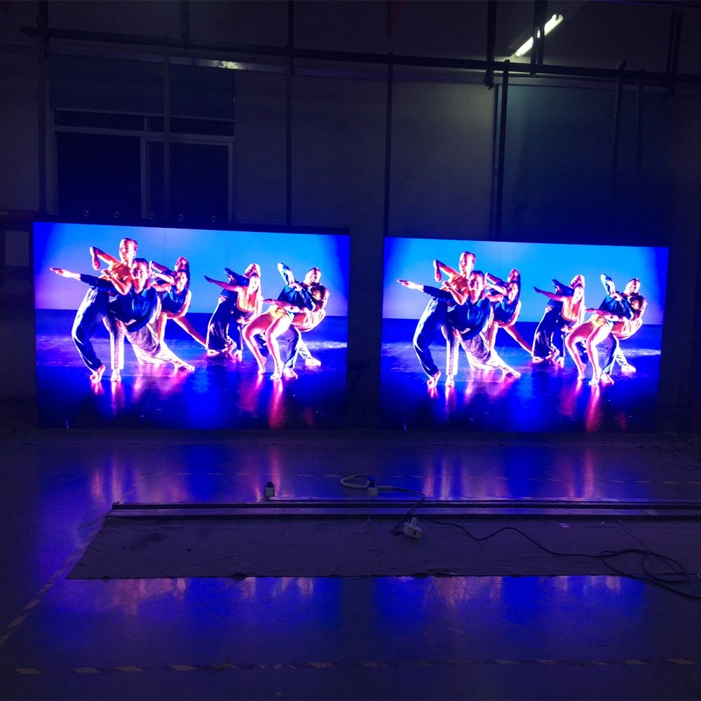 Small spacing led screen compete with laser projection